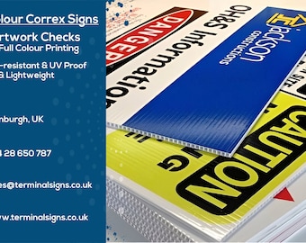 Custom Printed Correx Signs, Advertising Board, Outdoor Waterproof Signs