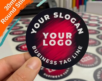 30mm Custom Round Stickers Personalised Logo Labels for Small Business Branding