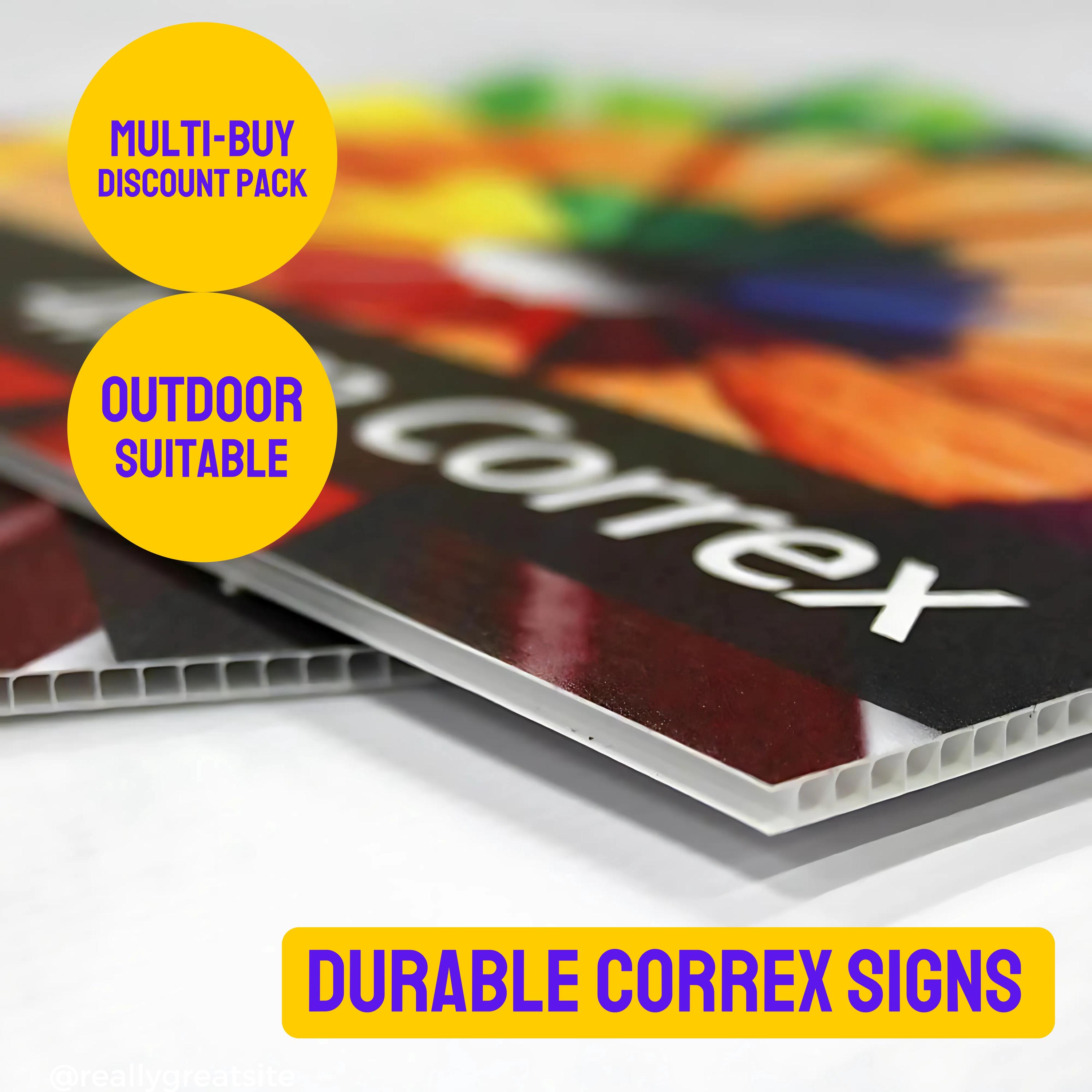 Custom Printed Correx Sign: Full Color, Outdoor, Waterproof - Etsy UK