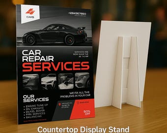 Display Board with Easel Stand - Countertop Sign Custom Printed