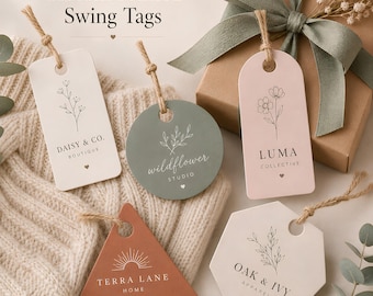 Custom Printed Swing Tags for Clothing, Gifts, Product Labels & Packaging