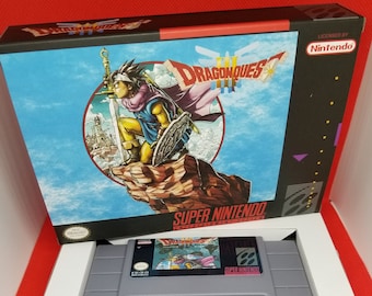Dragon Quest 1 + 2 US Version Cart and Box Snes Tested and