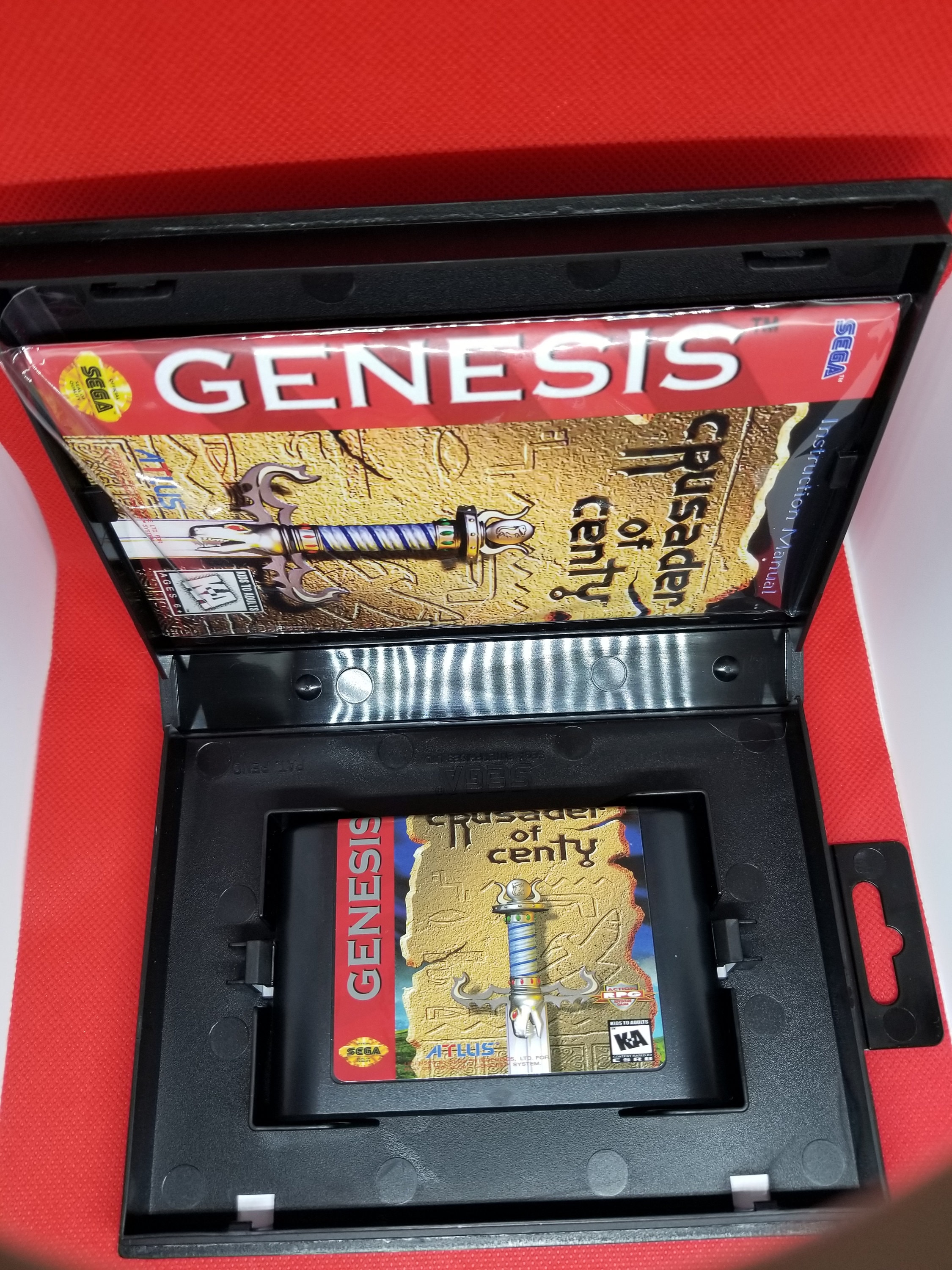 Crusader of Centy Box, Cart, and Manual Sega Genesis Tested