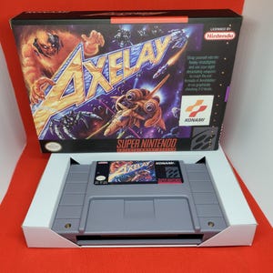 Axelay US Version Cart and Box SNES Tested and Working