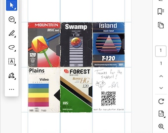 Tierras básicas de Magic the Gathering en VHS en blanco - ARCHIVO DIGITAL