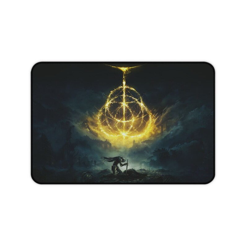 Elden Ring Desk Mat Mouse Pad Gaming Desk Accessory Dark Souls Epic RPG Landscape Mousepad Etsy