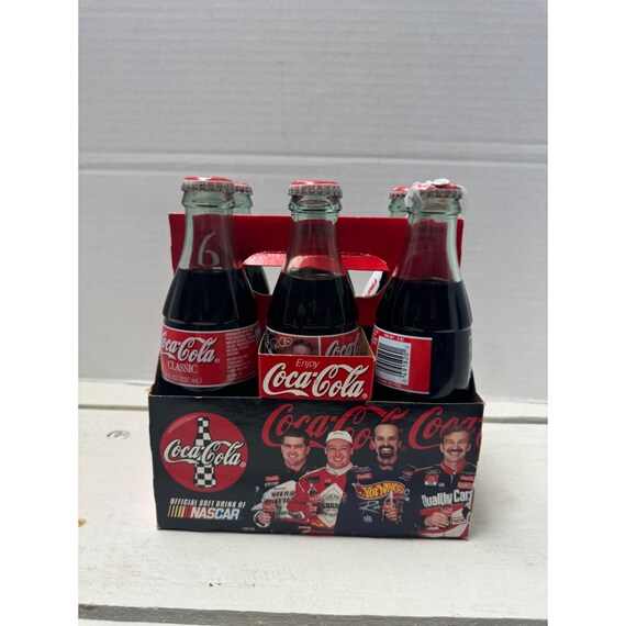 Coca-cola Classic NASCAR Ricky Rudd 6-pack Glass Bottles 8  display picture 1