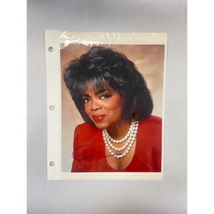 Autographed Oprah Winfrey Photo In Protective Sleeve