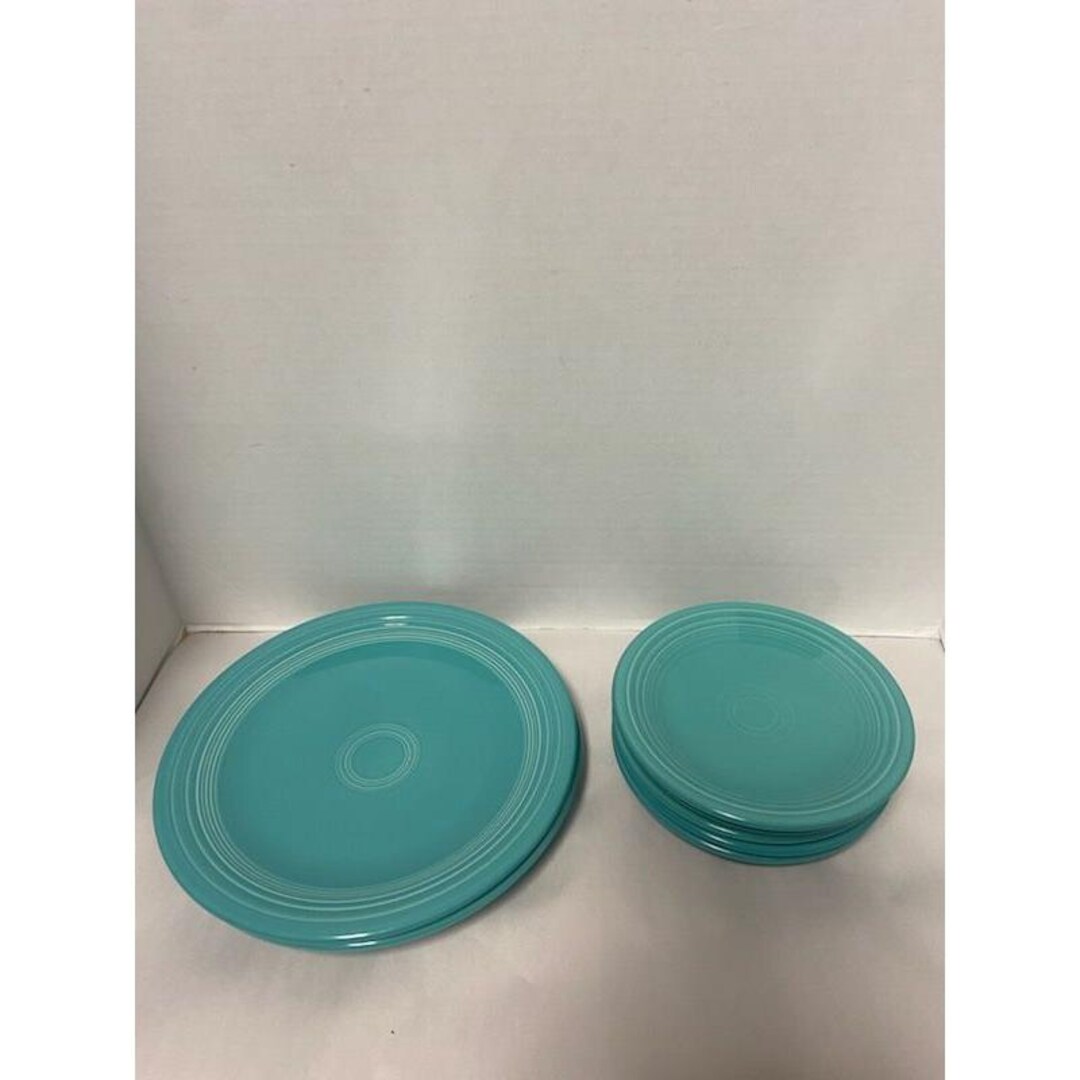 Fiesta Ware Dinner Set Teal (2 Dinner Plates 10'' Across, 6 Salad ...