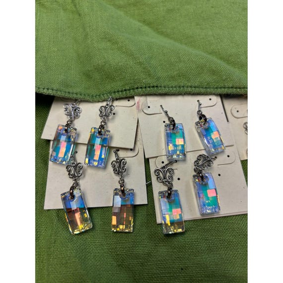 Swarovski Rectangle Drop Earrings (Quantity of 5) - image 3