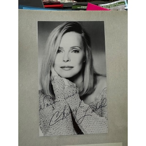 Autographed Cheryl Ladd Black & White Portrait With &quot;Warm Wishes&quot; Inscription