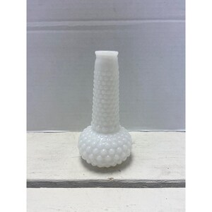 Hobnail Milk Glass Bud Vase Vintage White Collectible Decorative Accent Piece