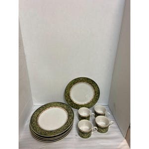 American Atelier Bouquet Garni 10pc Set 4 Mugs, 6 Dinner Plates