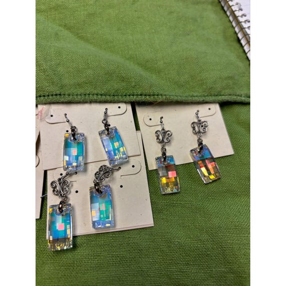 Swarovski Rectangle Drop Earrings (Quantity of 5) - image 2