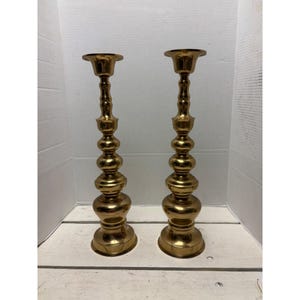 Vintage Brass Candlestick Holders Set Of 2