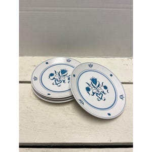Noritake Progression China Blue Haven Floral Bread & Butter Plates Set Of 4