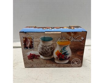 The Pioneer Woman Ceramic Salt and Pepper Shaker Set With Floral & Scroll Design