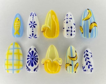 Bananas , press on nails