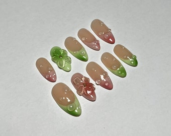 Water Lily, press on nails