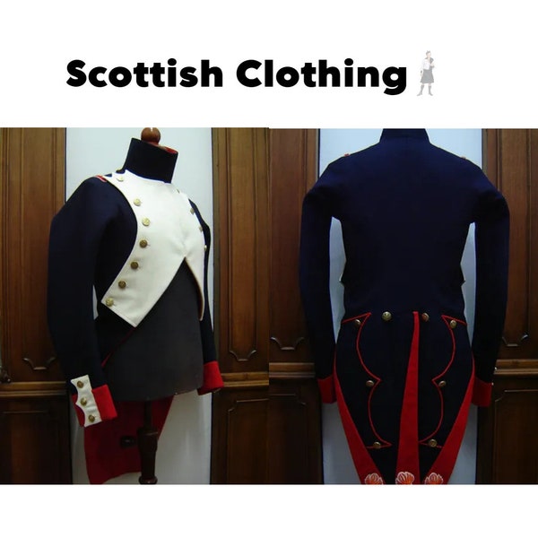 Soldatenjacke, Lancer Offiziersjacke, Adventsjacke, Soldatengarderobe, etwa um 1810, getragen von einem Hauptmann der 11