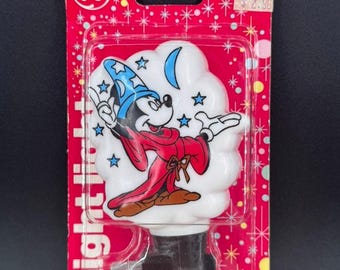 NEW Vintage GE 1988 Disney Fantasia Sorcerer Mickey Night Light NOS Sealed