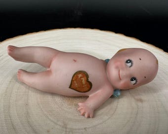 RARE Antique 1912 Rose O'Neill German Bisque Blunderboo Kewpie Doll #5519 Blue Wings