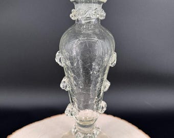 Vintage Murano Style Crackle Glass Perfume Decorative Apothecary Bottle Stopper