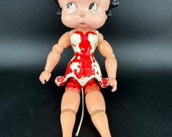 Antique 1932 Cameo Betty Boop Doll 12" Joseph Kallus Fleischer Composition Wood