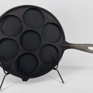 Vintage Jotul Cast Iron Aebleskiver Pancake Plette Pan Skillet Made in Norway