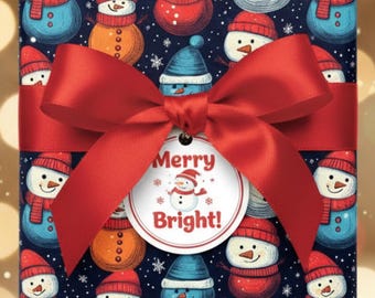 Snowman Christmas Gift Wrap: Festive Holiday Wrapping Paper