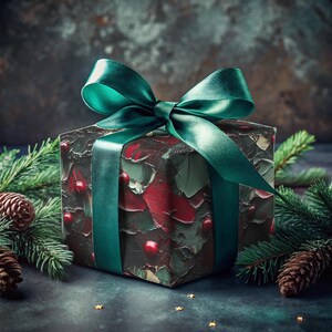 Christmas Wrapping Paper Holiday Gift Wrap Festive Paper Red Burgundy Forest Green Mint Maroon Christmas Party Wrapping Seasonal Gift Wrap