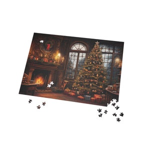 Puzzle natalizio accogliente: scena festiva, 1000 pezzi immagine 2