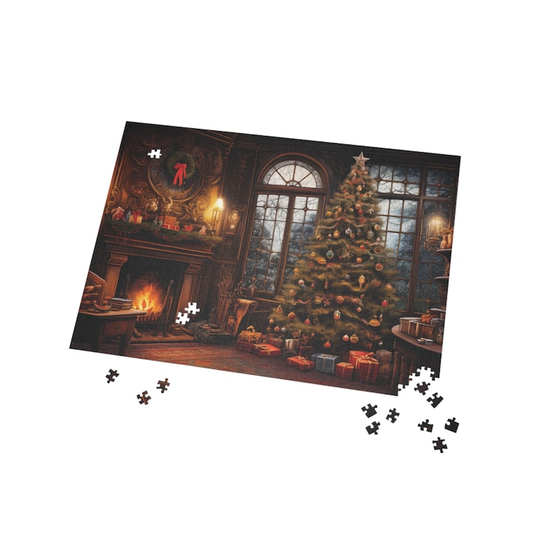 Puzzle natalizio accogliente: scena festiva, 1000 pezzi immagine 2