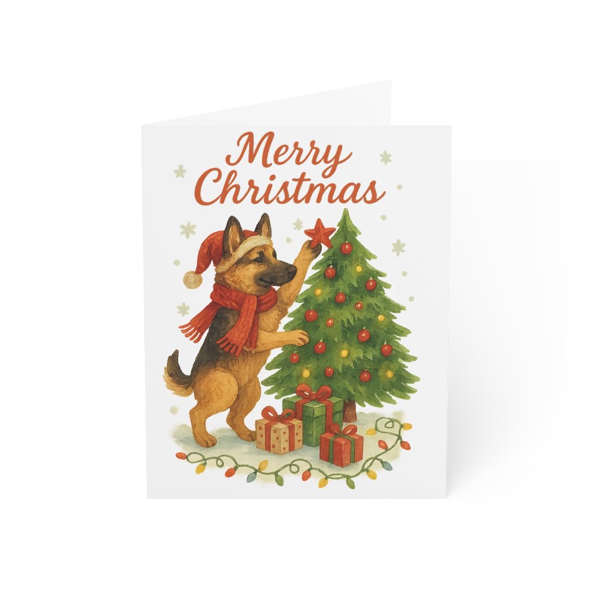 Second Ave Weihnachtskarte „Hundebaum“ – Quadratisch, 145x145 Mm, Mit Umschlag