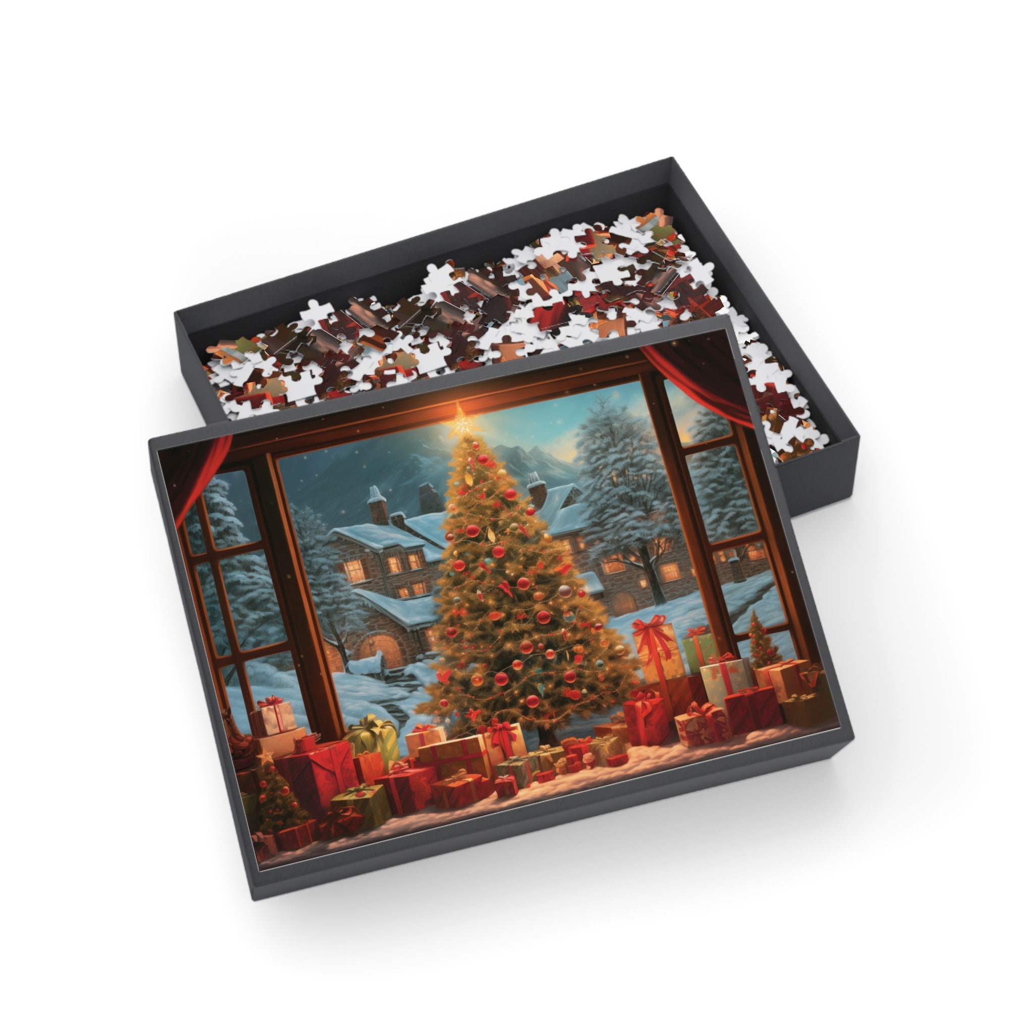 Ready For The Tree 1000 Piece Christmas Puzzle - Holiday Jigsaw With Snowman & Christmas Tree