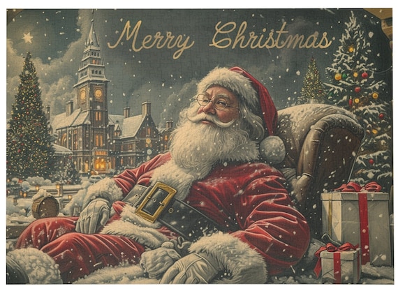 クリスマス ジグソーパズル 1000ピース サンタパズル ホリデーシーン