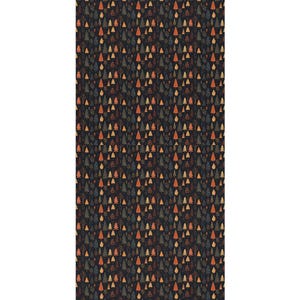 Papel de regalo de bosque otoñal, papel de regalo negro de otoño, papel con estampado de árboles, papel de regalo de temporada, hojas de otoño, árbol de Navidad, rollo de papel decorativo otoñal imagen 9