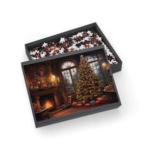 Puzzle natalizio accogliente: scena festiva, 1000 pezzi immagine 3