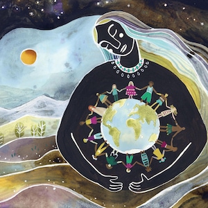 Planet Earth Fine Art Print A5