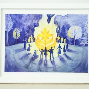 Element Feuer • Aquarell Illustration