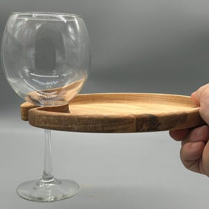 Set of 4 Ambrosia Maple Personal Charcuterie Boards with Wine Glass Holder – Handcrafted & Customizable with Laser Engraving