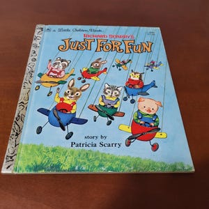 1960 Richard Scarry&#39;s Just For Fun (Hardcover), Vintage Little Golden Book, Children&#39;s Books, Vintage Kids Classics