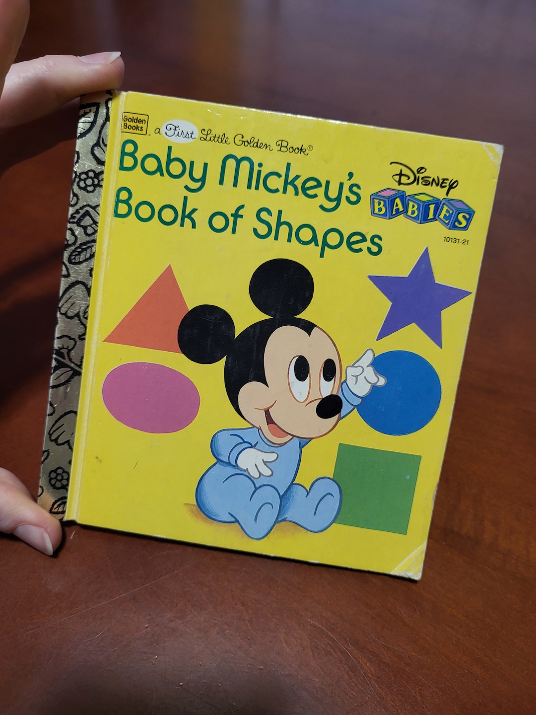 VINTAGE 1986 DISNEY BABIES: Baby Mickey's Book of Shapes (golden