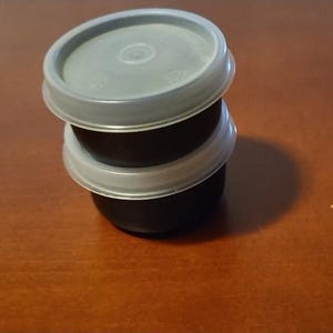 Tupperware Vintage Smidgets 1 oz Container, New Set of 2 – Black