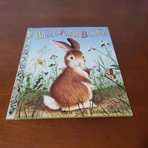 1961 Home For a Bunny (Hardcover), Vintage Little Golden Book, Classic Story, Children&#39;s Story