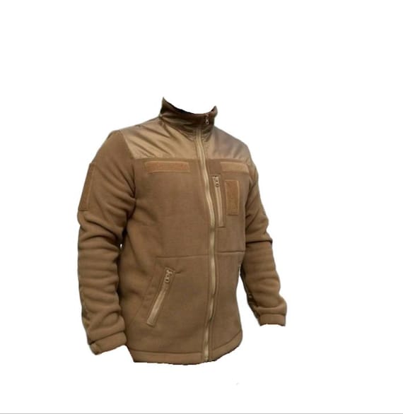 Ukrainian fleece jacket, Outdoor windproof jacket, Army zipped jacket , Airsoft coyote jacket, Surplus military gift