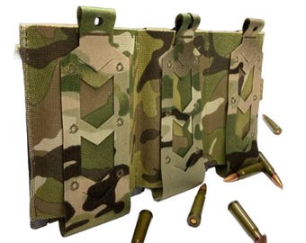 Tactical AKAR-3EW 3-Mag MOLLE Pouch, Reinforced Polymer, Elastic Retention – Pro Military Gear.