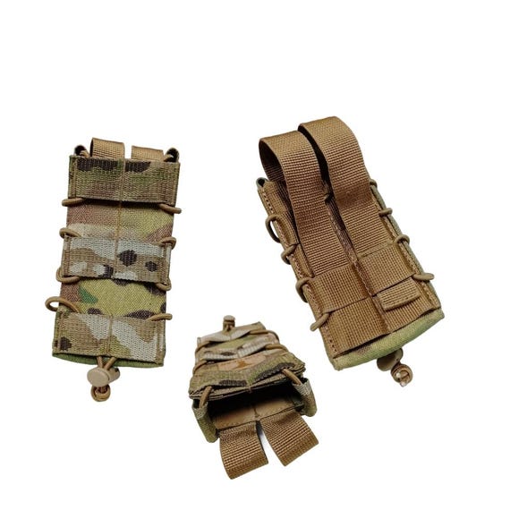 FAkOソフトマガジンポーチ（AKまたはAR-15マガジン用）。タクティカル