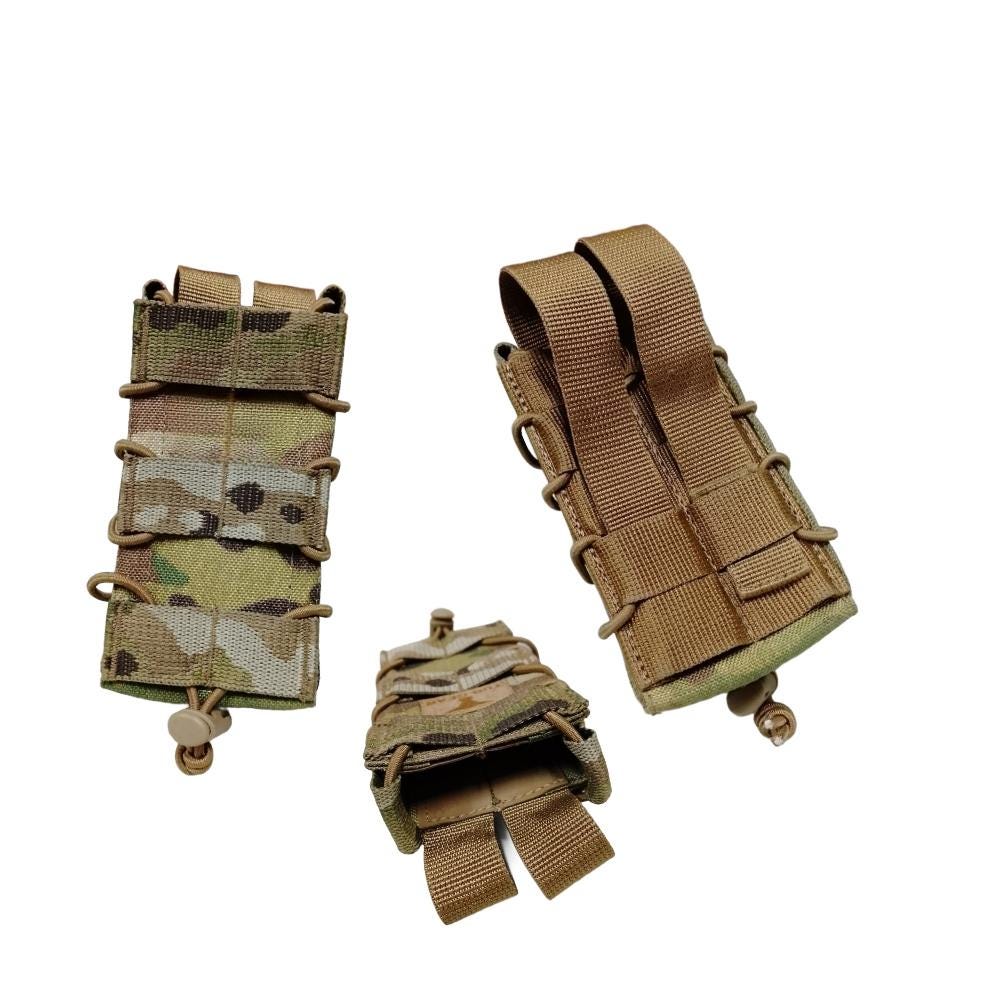 FAkOソフトマガジンポーチ（AKまたはAR-15マガジン用）。タクティカル