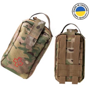 Professional First Aid Kit PTNPNX - Military Medical Pouch with Quick Release and MOLLE Attachment - Individual Military First Aid Kit IFAK